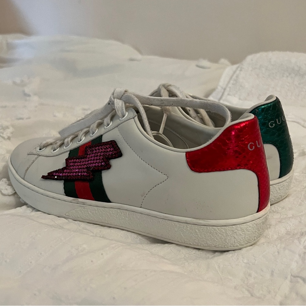 Gucci Lightning Bolt Sneakers, Gucci Tennis Shoes, Au… Gem